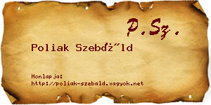 Poliak Szebáld névjegykártya
